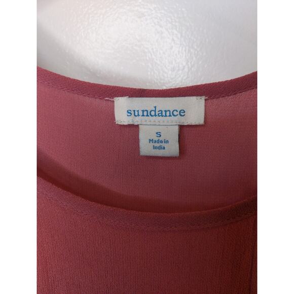 Sundance Lillian Rose Mauve Pink Embossed Floral Dress Small Boho Wedding Summer - Picture 3 of 8